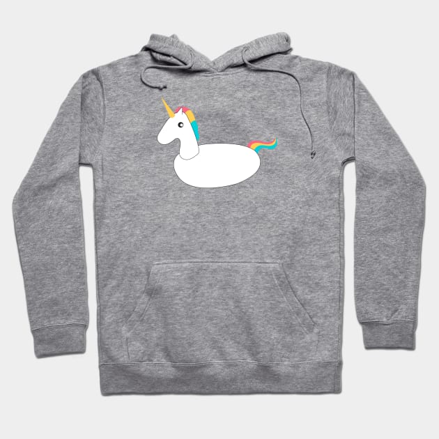 Unicorn Summer Pool Float Hoodie by lymancreativeco